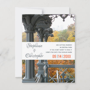 NYC Central Park Ladys Pavilion Wedding Save The Date