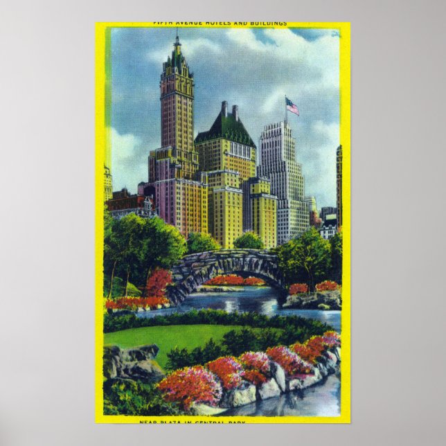 NYC Central Park View 5. Ave Hotels Poster (Vorne)