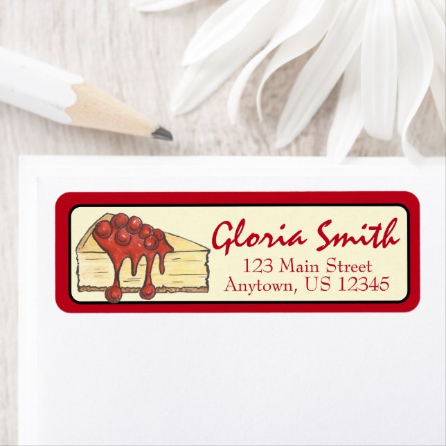 NYC Cherry Cheesecake Slice Dessert Backfood (Insitu)