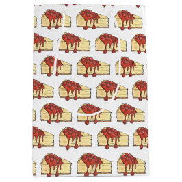 NYC Cherry Cheesecake Slice Dessert Backfood Mittlere Geschenktüte