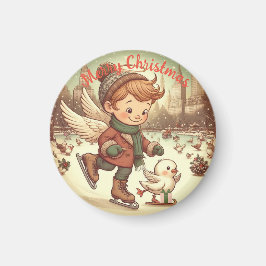 NYC Christmas Angel Magnet