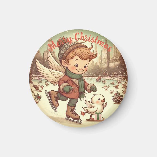 NYC Christmas Angel Magnet (Vorne)