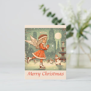 Nyc Christmas Angel Postkarte