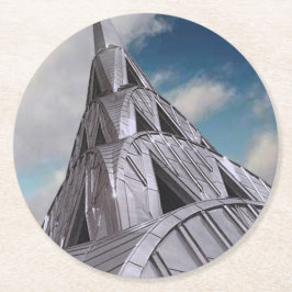 NYC Chrysler Gebäude Runder Pappuntersetzer
