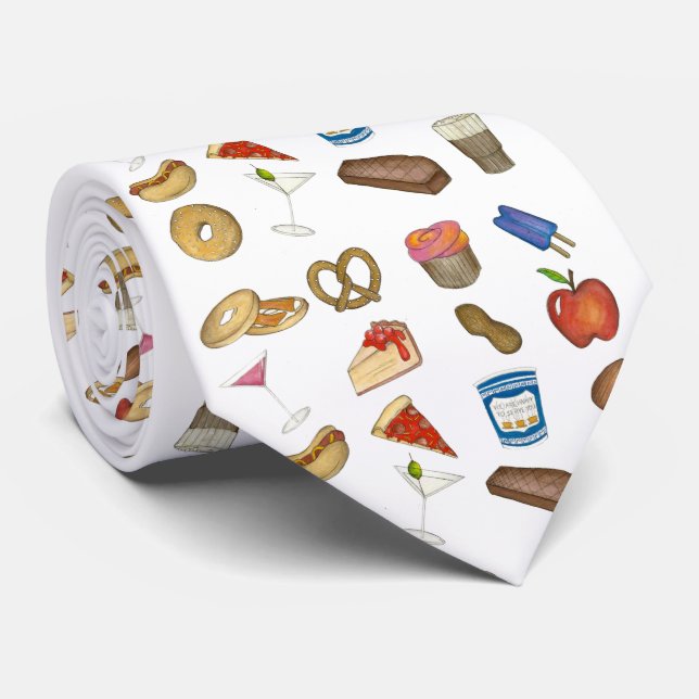 NYC Classic Foods New York City Feinschmecker Kraw Krawatte (Gerollt)