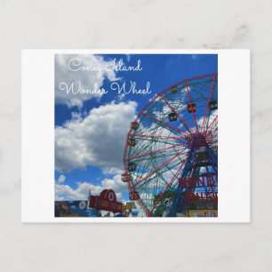 NYC Coney Island Wonder Wheel Postkarte