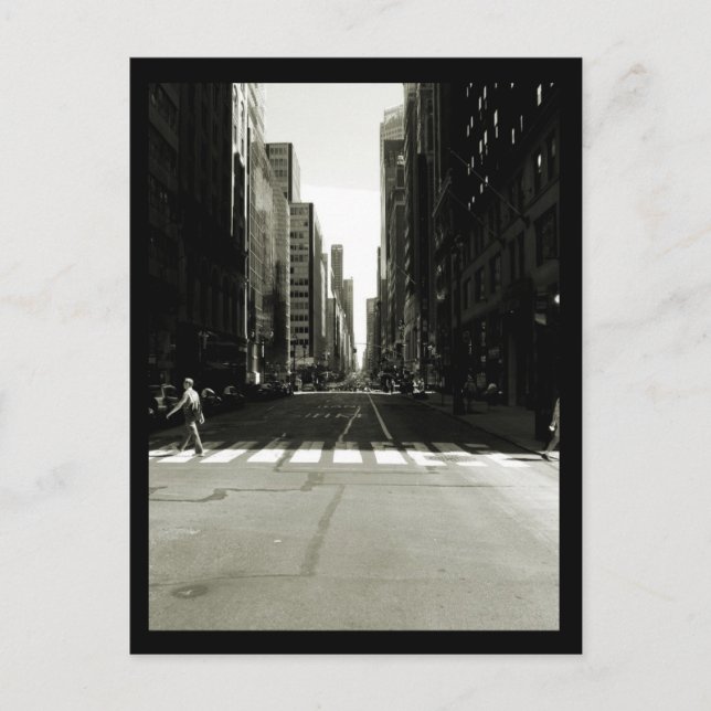 NYC Crosswalk Postkarte (Vorderseite)