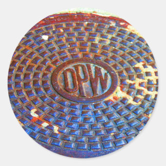 NYC DPW Manhole Cover Sticker
