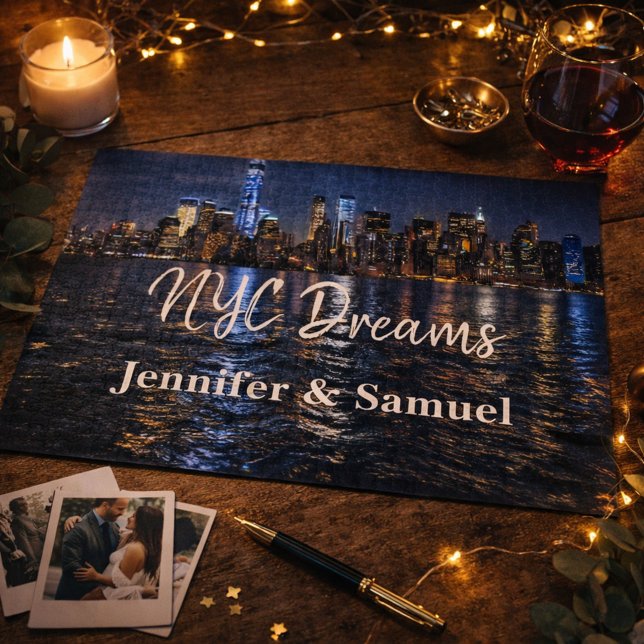NYC Dreams Romantic Skyline Couples Keepsake Puzzle (Von Creator hochgeladen)
