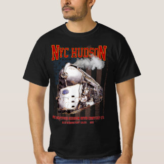 NYC Dreyfuss Hudson Locomotive. American flag T-Shirt