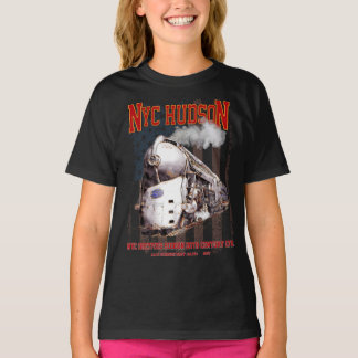NYC Dreyfuss Hudson Locomotive. American flag T-Shirt