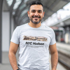 NYC Dreyfuss Hudson Steam Locomotive. Profile T-Shirt