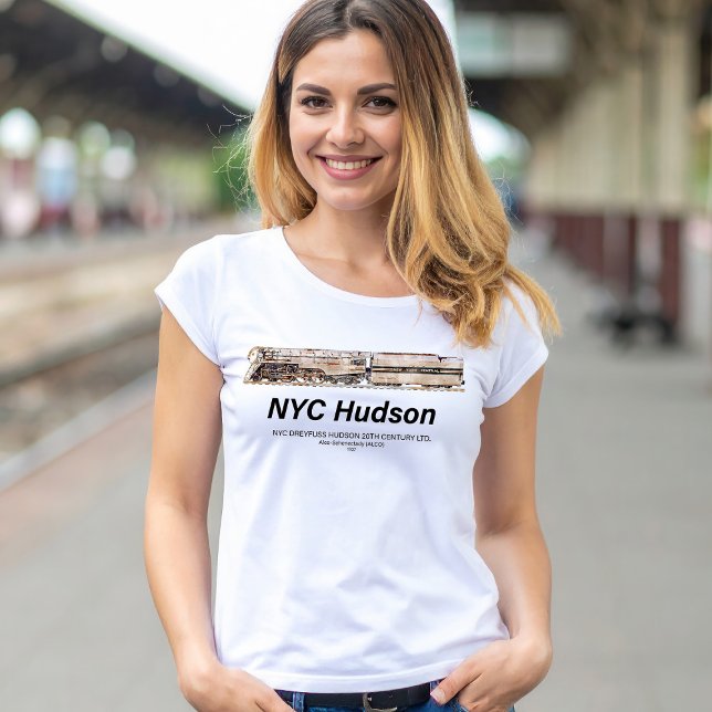 NYC Dreyfuss Hudson Steam Locomotive. Profile T-Shirt (NYC Dreyfuss Hudson Steam Locomotive. Womens Basic T-Shirt)