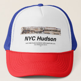 NYC Dreyfuss Hudson Steam Locomotive. Profile Truckerkappe