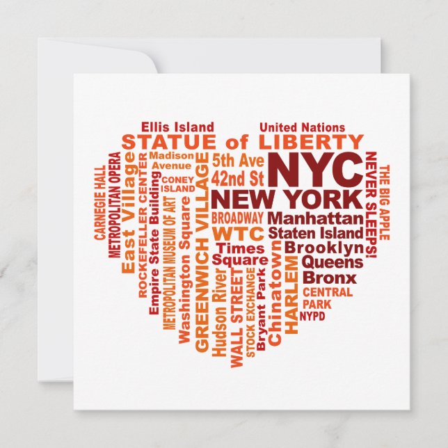 NYC Einladung - individuell anpassen! (Vorderseite)