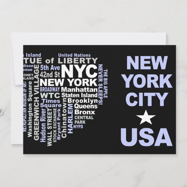 NYC Einladung - individuell anpassen! (Vorderseite)