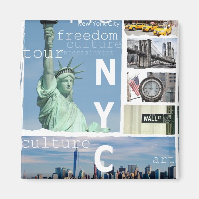 Nyc Elegant Modern New York City Template Magnet (Vorne)