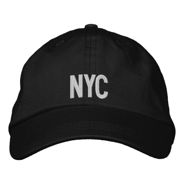 NYC entworfene Mütze. Bestickte Baseballkappe (Vorderseite)