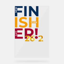 NYC Finisher des Marathons Acrylschild