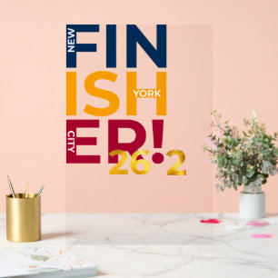 NYC Finisher des Marathons Acrylschild