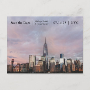 NYC Freedom Tower Foto - Save the Date Postkarte