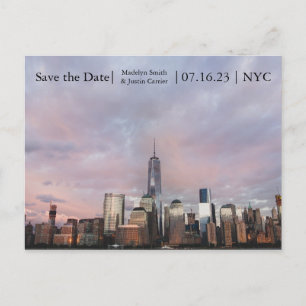 NYC Freedom Tower Foto - Save the Date Postkarte