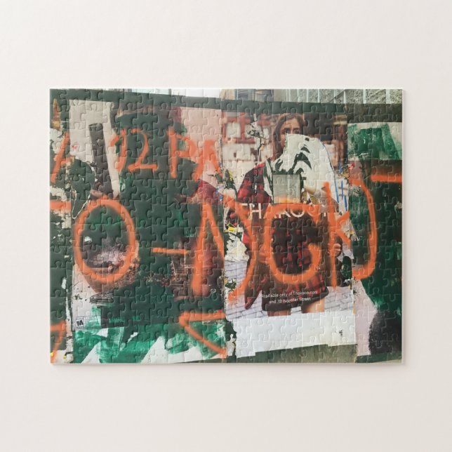 NYC Garment District Graffiti Spraypaint Urban Art Puzzle (Horizontal)