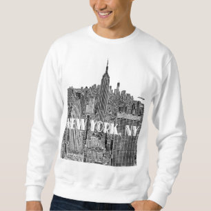 NYC geätzter Blick auf die Skyline von oben Sweatshirt