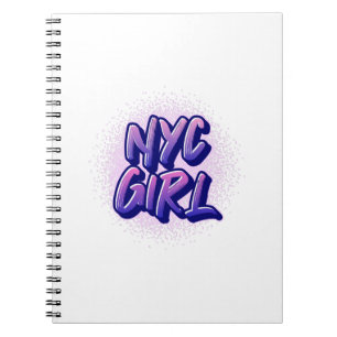 NYC Girl Graffiti Style Notizblock