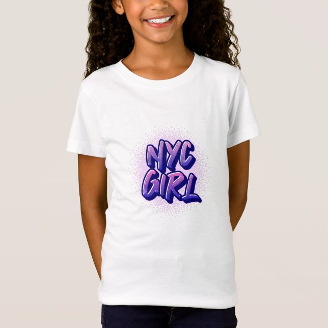 NYC Girl Graffiti Style T-Shirt (Vorderseite)