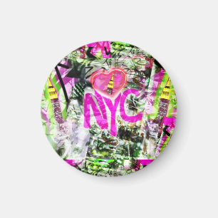 NYC Graffiti City Neon Gift Untersetzer Magnet