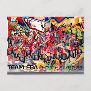 NYC GRAFFITI POST CARD POSTKARTE