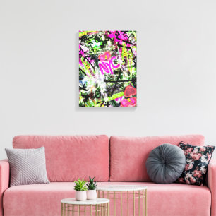 NYC Graffiti T-Shirt New York City Foto Leinwanddruck