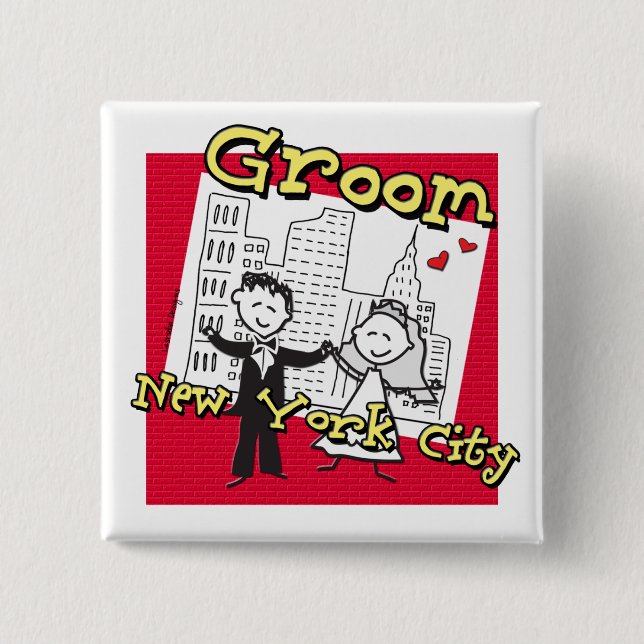 NYC Groom Button (Vorderseite)
