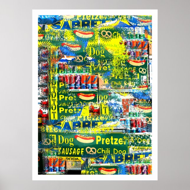 "NYC Hot Dogs" von Urban59 Studio Poster (Vorne)