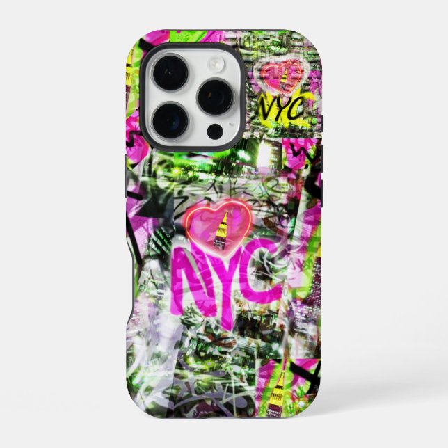 nyc I Liebe NY city graffiti iPhone Hülle (Rückseite)