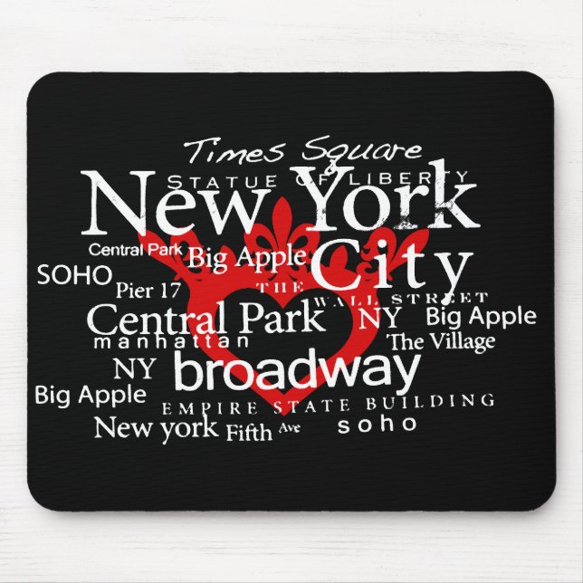 NYC in meinem Herzen Mousepad (Vorne)