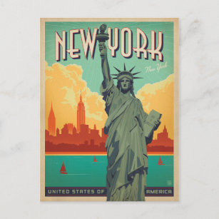 NYC - Lady Liberty Postkarte