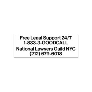NYC Legal Support Hotlines für Demonstranten Permastempel