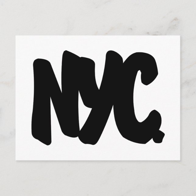 NYC Letters Postkarte (Vorderseite)