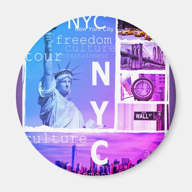 Nyc Liberty Statue New York City Magnet (Vorne)