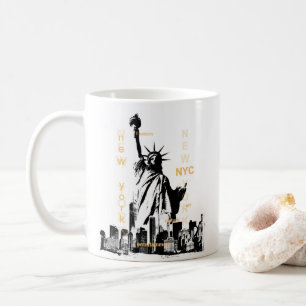 Nyc Liberty Statue New York Manhattan Custom Kaffeetasse