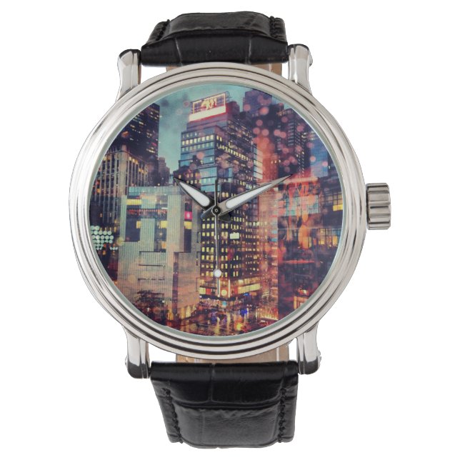 NYC Lights Watch Armbanduhr (Vorderseite)