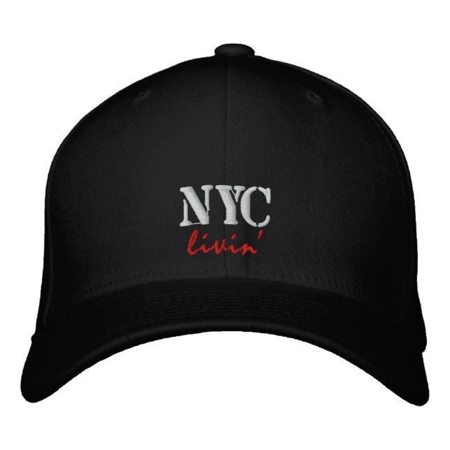 NYC livin'bestickte Cap/Hat Bestickte Kappe (Vorderseite)