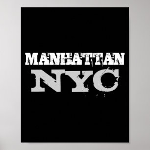 Nyc Manhattan New York City Elegante Schwarze Vorl Poster