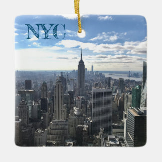 NYC Manhattan Sunny Skyline Empire State Keramikornament