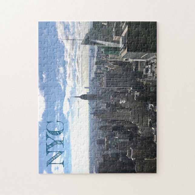 NYC Manhattan Sunny Skyline Empire State Puzzle (Vertikal)