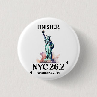 NYC Marathon Finisher Geschenk für den Läufer Button