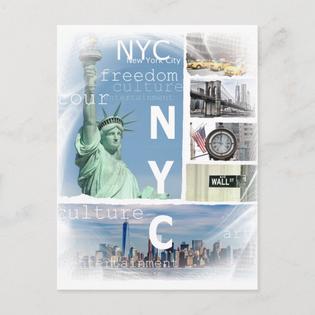 Nyc Modern Pop Art Ny New York City Template Postkarte (Vorderseite)