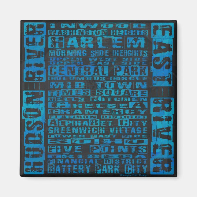 NYC-Nachbarschaften Blue Magnet (Vorne)